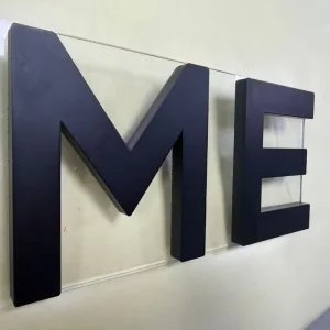 Custom Non-Luminous Acrylic Logo Letter Stickers for Company Buildings and Shops