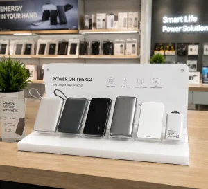 Custom OEM Acrylic Display Stand Retail Showcase Display Logo Printing Solution for Smartphone Accessories Exhibition