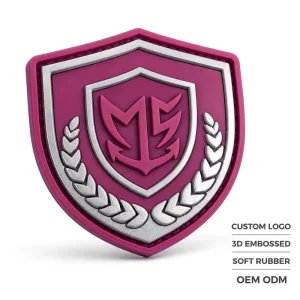 Custom OEM ODM Eco friendly 3D Embossed Soft Rubber Patches Private Label Logo PVC Badges Flower Design for Streetwear Hats