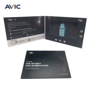 Custom OEM Video Mailer LCD Display Digital Video Brochure for Wedding Invitation Card Gift Packaging