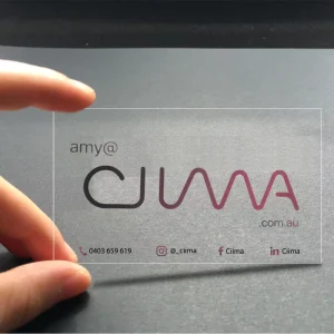 Custom Oem Transparent Card Printing Plastic Clear Pvc Business Cards With Your Own Design