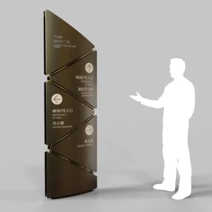 Custom Office Tower Metal Signage Design Fabrication Tenant Directory Floor Guide Door Plaque Wall Sign Project Supplier