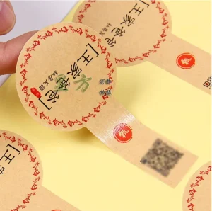 Custom Offset Printed Film Laminated Waterproof Self Adhesive Product Label & Logo Sticker