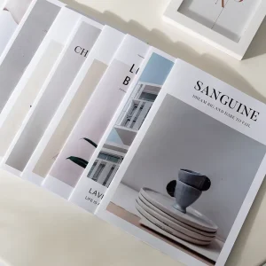 Custom Offset Printed Saddle Stitched Coated Paper Magazines Catalogues Brochures Booklets Leaflets with Film Lamination