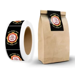 Custom Oil Proof Durable Food Bag Sealing Stickers Personalized Logo Labels for Snack Coffee Bread Packaging
