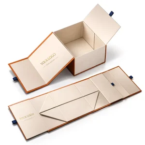 Custom One-piece Folding Gift Box with Magnetic Flip Cover Integrated Hard Box High-end Book-shaped Box for Gift & Craft
