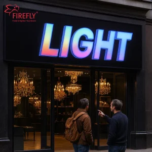 Custom Outdoor Business Stainless Steel RGB LED Illuminated Storefront Sign Channel Letter Sign 3D LED Front-lit Letter Signage