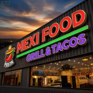 Custom Outdoor LED Channel Letter Sign Storefront Business Sign Acrylic Logo Light Sign for Restaurant Shop Letreros Luminosos
