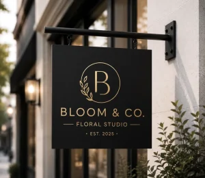 Custom Outdoor Metal Hanging Sign Double Sided Storefront Business Sign Logo Plaque Shop Door Sign OEM Custom