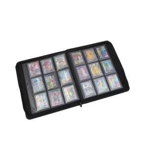 Custom PU Leather Card Binder 9 Pocket 360 Card Zipper Album Large Capacity RFID Blocking Multi Function Trading Card Collection