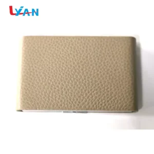 Custom PU Leather Personal Credit Card Holder with Customized Color Logo Hard ID Gift Box Packaging