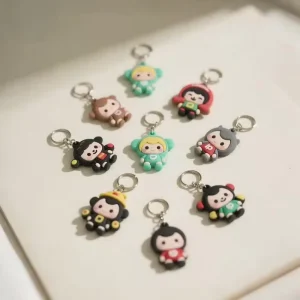 Custom PVC 3D Cartoon Mascot Keychain Soft Rubber Key Ring Customized Logo Anime Keychain