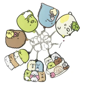 Custom PVC Keychain, Sumikko Gurashi Cartoon Character Soft Rubber Keyring, Cute Anime Bag Charm for Promotion & Souvenir