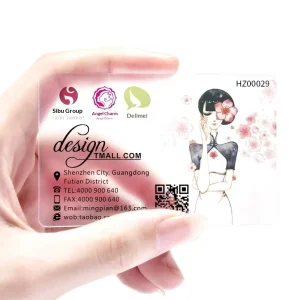Custom PVC Transparent Business Cards with Digital Printing Custom Color Options Double-Sided High-Grade Thin Design Custom-Made