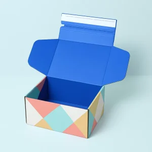 Custom Packaging Boxes Custom Zipper Corrugated Logo Paper Mailer Box for Skincare Shipping With Tear Strip Design