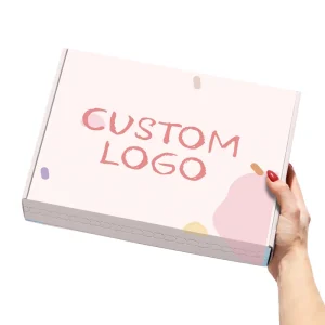 Custom Packaging Design Eco Friendly Cosmetic Corrugated Packaging Box Tear Strip Shipping Self Seal Gift Mailer Paper With Logo