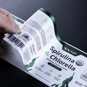 Custom Packaging Food Waterproof Printing Adhesive Logo Silver Foil Labels Stickers Bottles Vinyl Special Product Label