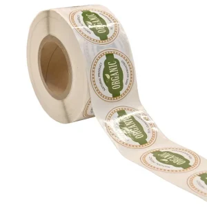 Custom Packaging Labels Adhesive Waterproof Vinyl Sticker Rolls Custom Logo Printing