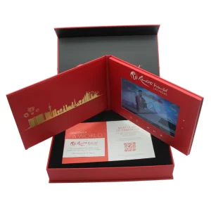 Custom Paper Craft Business Digital Video Book 4.3 5 7 Inch HD Screen LCD Video Brochure Card for Advertising
