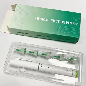 Custom Paper Packaging Box With Blister Tray For Injection Pen Set, Printed Medical Device Outer Package