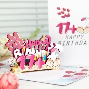 Custom Party Invitation Pop up Birthday Greeting Cards Thank You Card OEM Blessing Recorder Cartoon 3D Birthday Card