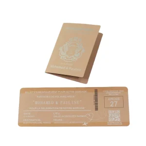 Custom Passport Wedding Invitations Boarding Pass Paper Cards With Admission Tickets