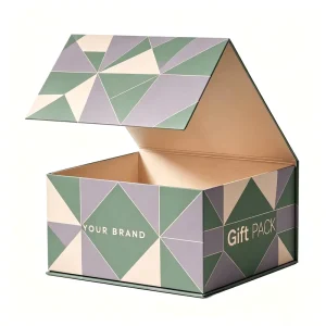 Custom Personalized Design Gift Box Rigid Paperboard Magnetic Logo Embossing Sponge Lined Recyclable Kraft Paper Packaging