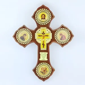 Custom Picture Image Orthodox Icons Cross Shape Orthodox Metal Plating Jesus Virgin Mary Religious Icons Decorate