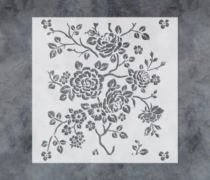 Custom Plastic Painting Stencils for Wall Floor and Furniture Reusable Floral Design DIY Art Templates Stencil