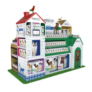 Custom Point of Purchase Stackable PDQ Pallet Displays Cardboard Pallet Skirts Display Box for Retail Club Store