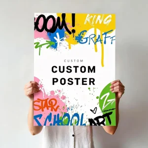 Custom Poster Wall Art on Fancy Paper with Offset Printing Custom Size for Home & Office Decoration-Supplier Manufacturer