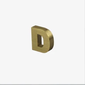Custom Precision Brushed Plated Edged Stainless Steel Letters 1×1 Inch Wall Mounted Storefront Background Wall Letters