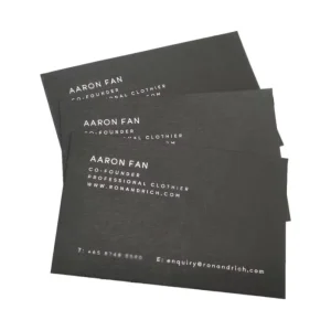 Custom Price Luxury Business Cards New Design Embossed Gold Foil Stamp Visiting Business Card Printing Service