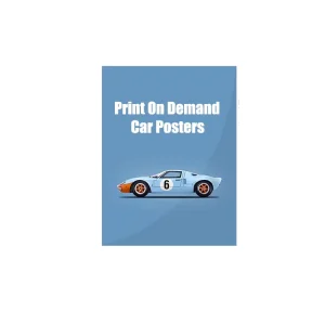 Custom Print 3D Sports Car Wall Poster Printing Services Coated Art Digital Printing Film Lamination Duplex Board Offset