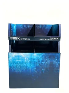Custom Print Corrugated Cardboard Floor Display Bulk Battery Promotion Retail Paper Rack High Strength OEM ODM