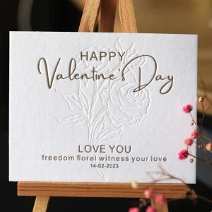 Custom Printable Handmade Heat Logo Name Happy Love Gift Greeting Funny Cards Valentine Day Cards