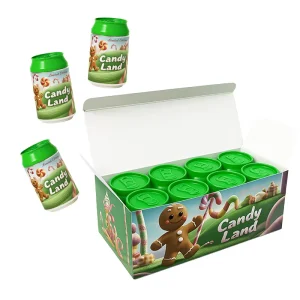 Custom Printed 100ml PET Plastic Soda Can with Box Jars for Snack Packaging for Salad Sugar Candy Flower Chocolate Baby Food