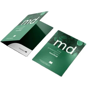 Custom Printed A5 A4 Office Company Document Business Presentation Folder With Pockets And Business Card Slot