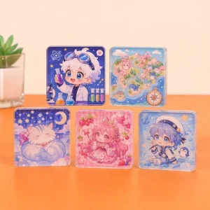 Custom Printed Acrylic Fridge Magnet Personalized Photo Character Art Plaque UV Printing Laser Engraving Glossy Collectible