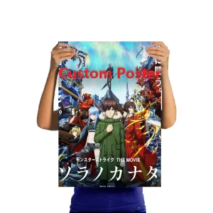 Custom Printed Anime Monster Strike Poster with Corrugated Board Frame Art Paper & Coated Paper Options