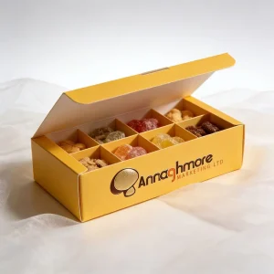 Custom Printed Bakery Pastry Cookies Food Grade Packaging Paper Box Flip Lid White Card Paper Snack Box With Divider