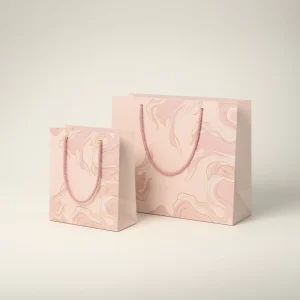 Custom Printed Brand Logo Design Recyclable Reusable Promotional Retail Gift Ivory Board Cotton Rope Handle Luxury