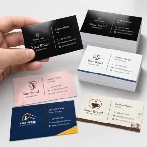 Custom Printed Business Cards Double Sided Upload Your Own Design Logo Name Card for Small Business Matte Glossy 500 PCS Bulk