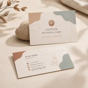 Custom Printed Business Cards, Premium Matte Paper Cards with Personalized Logo & Professional Design