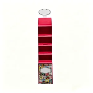 Custom Printed Cardboard Floor Display Shelf Seasonal Gifts Promotion Retail Corrugated Paper Rack Header ODM