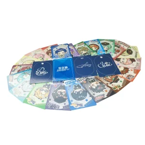 Custom Printed Children Educational Memory Korean Anime Cute Thick Flash Card Language Learning Cards