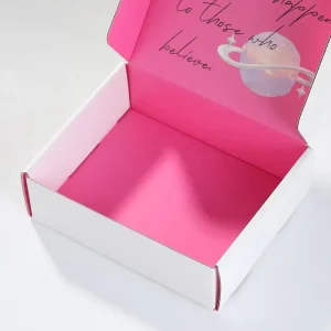 Custom Printed Corrugated Box High Strength Design for Clothing Cosmetics Skincare Gift Packaging