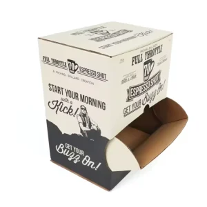 Custom Printed Corrugated Display Packaging with Front Opening Design for Retail Food and Beverage Products
