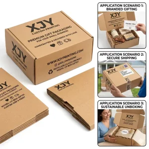 Custom Printed Corrugated Mailer Box with Logo Eco Friendly Shipping and Gift Packaging Box for Small Business and E commerce
