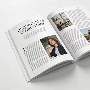 Custom Printed Custom Logo A4 Glossy Magazines Books Catalogs and Brochures on Art Paper Pack